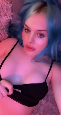 Blue Solo Tease Trans gif