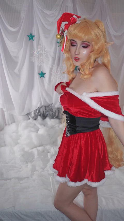 christmas egirl elf fansly onlyfans tease tiktok gif