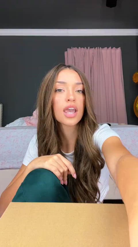 teen brunette tiktok gif