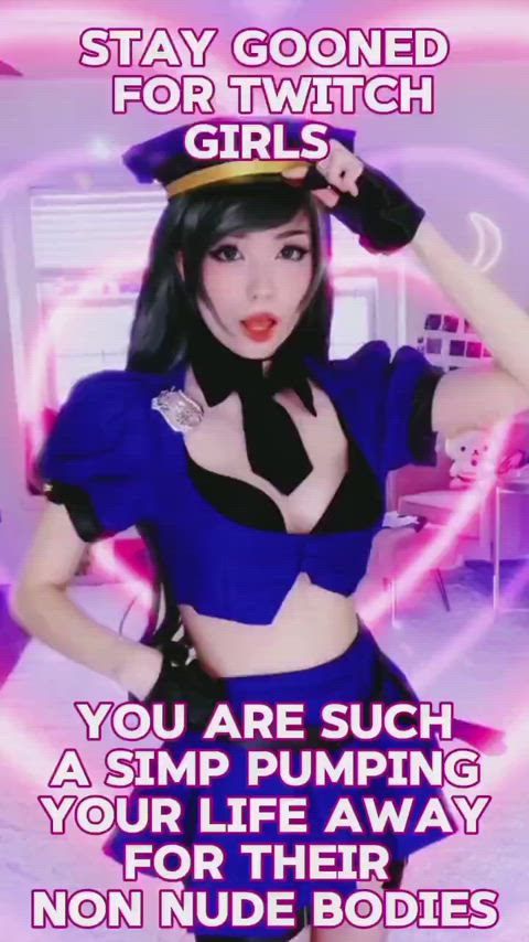 caption cosplay cute goonette gooning tiktok r/gooned captions goon gif