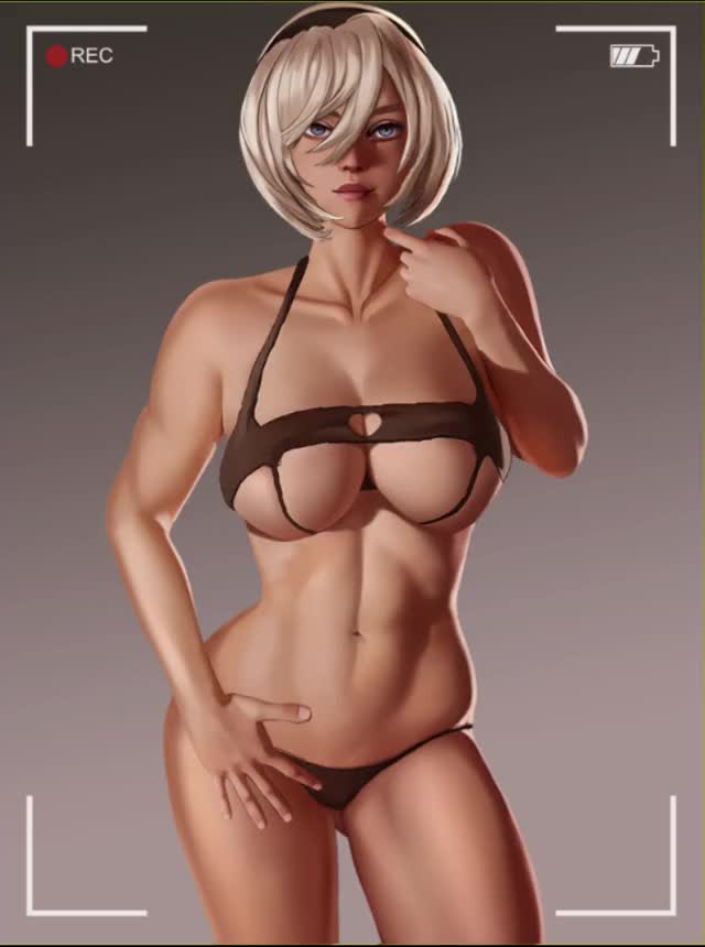 2B lingerie GIF (v1mpaler) [NieR: Automata]