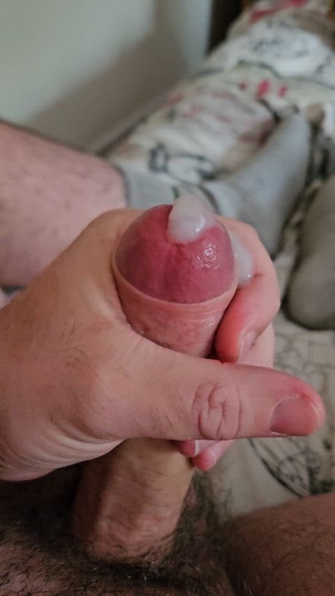 cock cum cumshot jerk off thick cock uncircumcised gif