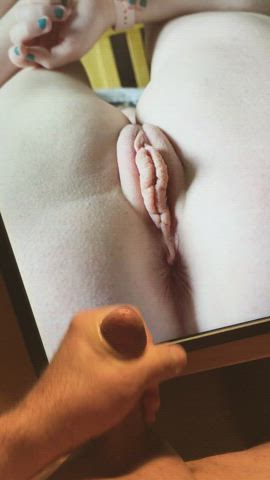 cumshot male masturbation pussy tribute gif