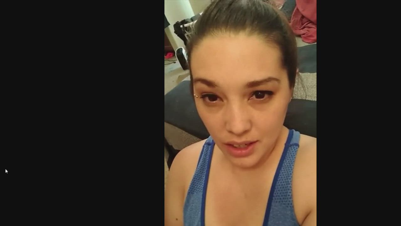 Selfie Video while getting Cum all over my Face!