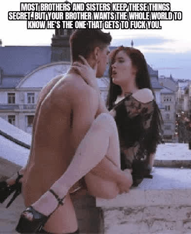 brother caption outdoor sister gif