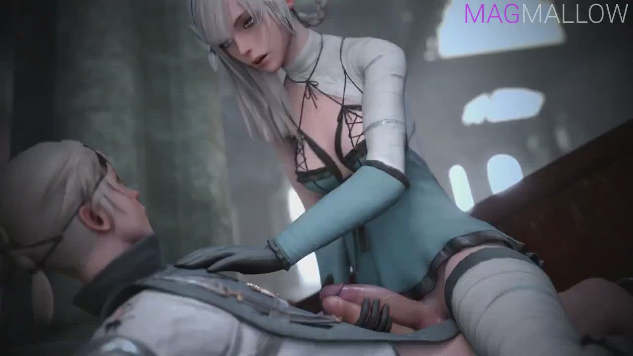 Kaine and Nier frotting (MAGMALLOW), wish that was me in that lingerie :(