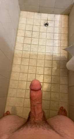 Long naked piss from semi hard dick. Dm for more