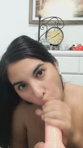 Blowjob Boobs Chubby Dildo Latina Licking Role Play Sucking Tits gif