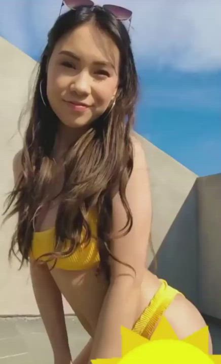 Asian Bikini Cowgirl gif