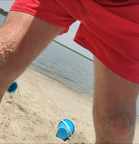 beach pee piss gif