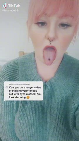 Ahegao TikTok Tongue Fetish gif