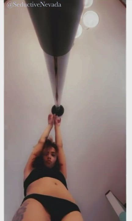 Ebony Pole Dance Seduction gif