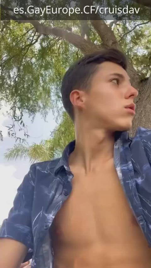 gay jerk off outdoor public gif