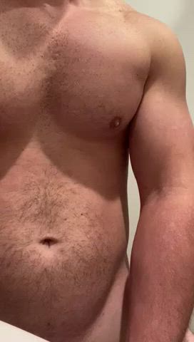 cumshot naked uncut gif