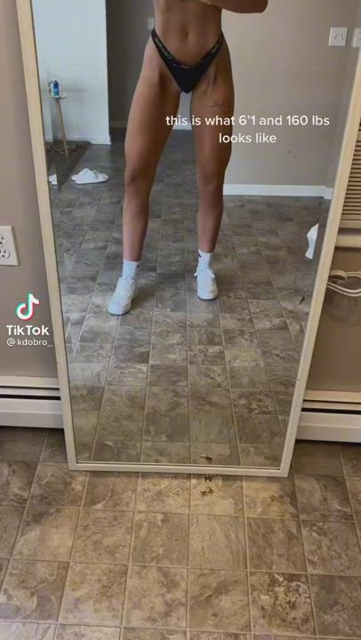 Fitness Legs Muscular Girl Tall TikTok gif