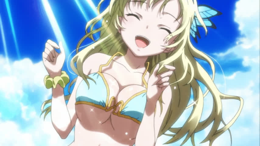 Anime Big Tits Bikini Blonde Bouncing Tits Ecchi gif