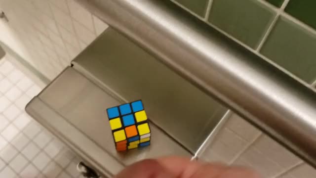 [Proof] Cum on a Rubick's cube in the bathroom at work