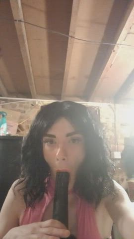 blowjob dildo fansly nsfw sissy sissy slut trans gif