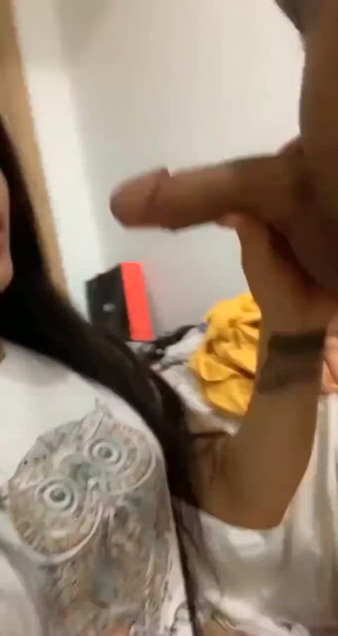 blowjob cute desi girlfriend lips selfie sloppy blowjobs gif