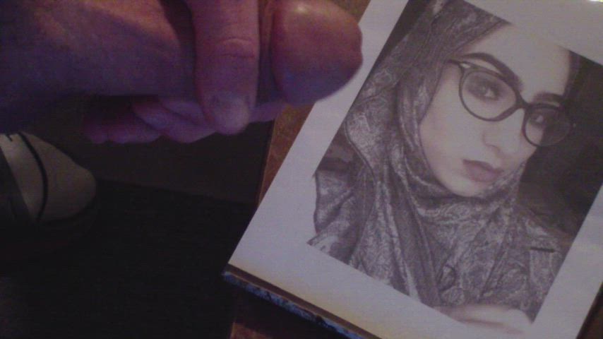 facial glasses hijab tribute gif