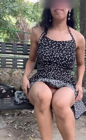 flashing latina mexican outdoor public pussy upskirt gif