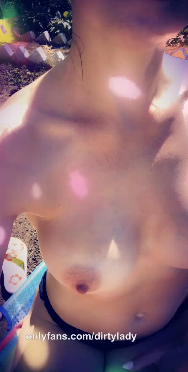 Sunbathing naked