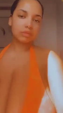 busty cleavage huge tits gif