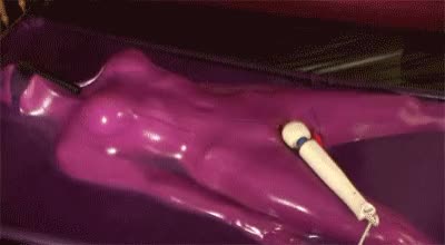 Hitachi Latex Orgasm gif