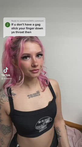 My deepthroating got me banned on tiktok, hopefully you’ll appreciate it more 😢