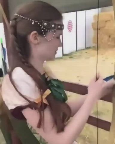 boobs cosplay white girl gif