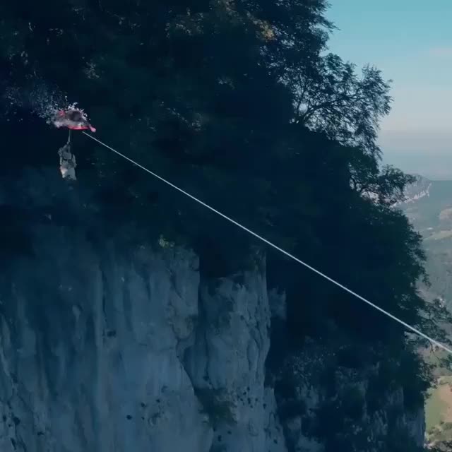 Surfing on a zip-line