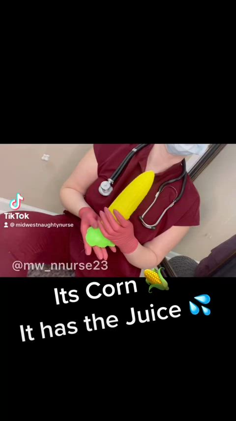The corn dildo does have the juice