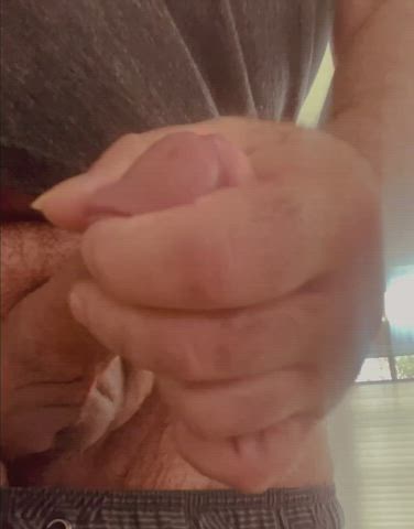 amateur big dick cock milking cock worship cumshot facial hardcore homemade gif