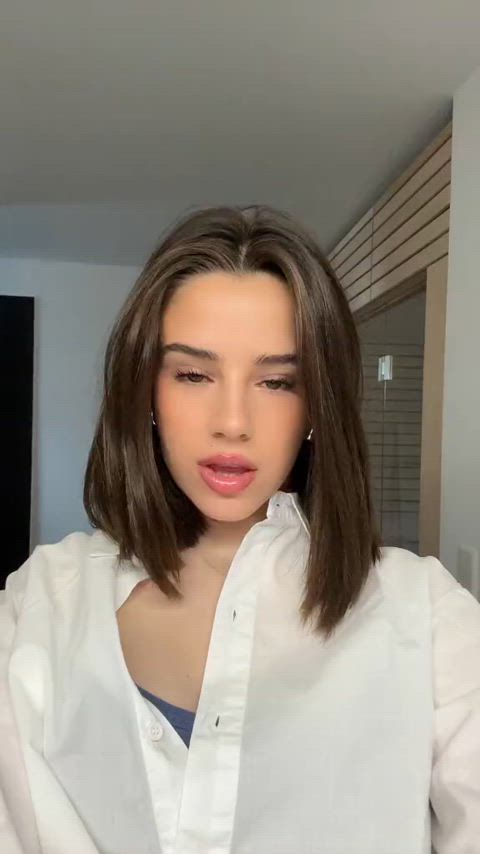 brunette dancing german tiktok gif