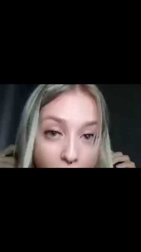 amateur big dick blonde blowjob cute deepthroat gagging hardcore homemade teen gif