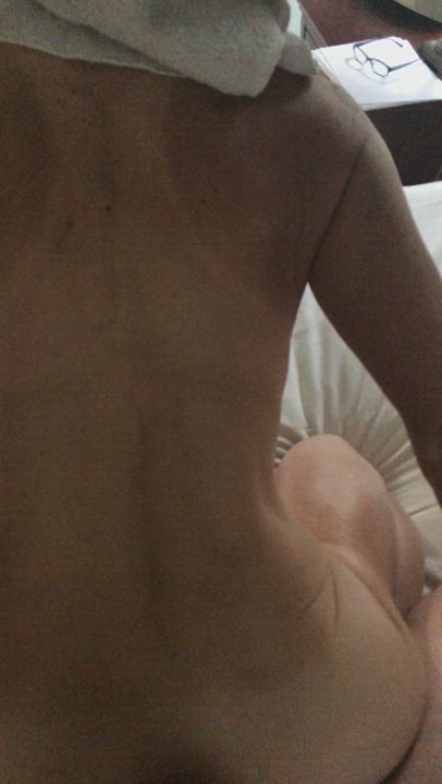 Ass Asshole Doggystyle MILF Reverse Cowgirl Riding Towel Wife Wifey gif