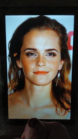 british brunette celebrity cum cumshot emma watson facial tribute cum-tributes gif