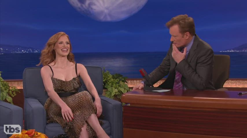Bouncing Tits Cleavage Jessica Chastain gif