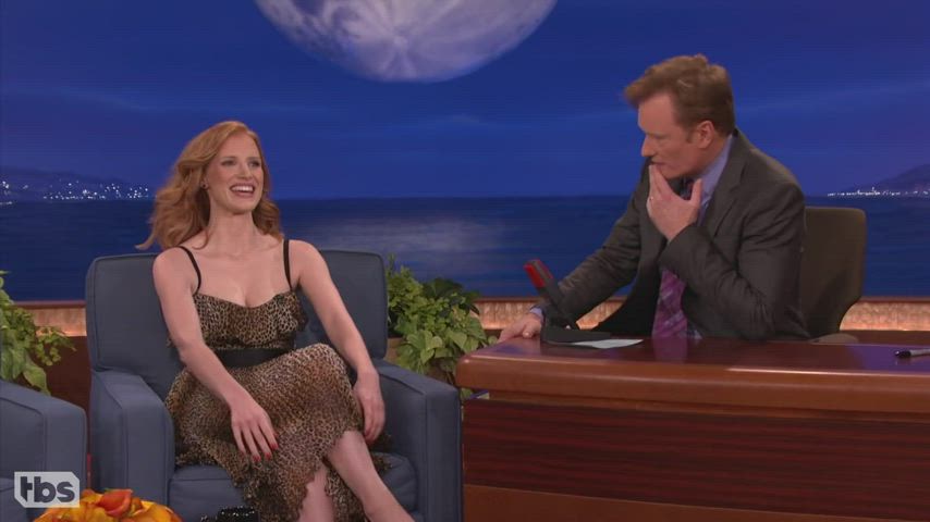 Bouncing Tits Cleavage Jessica Chastain gif