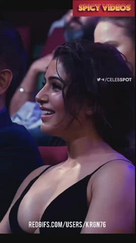 boobs celebrity cinema cleavage indian jiggling model sideboob tamil gif