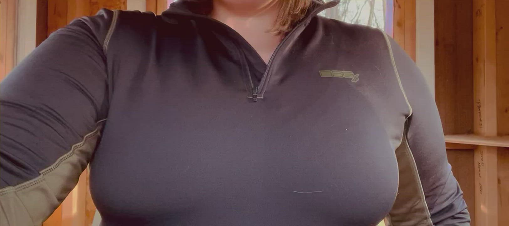 Amateur BBW Titty Drop gif