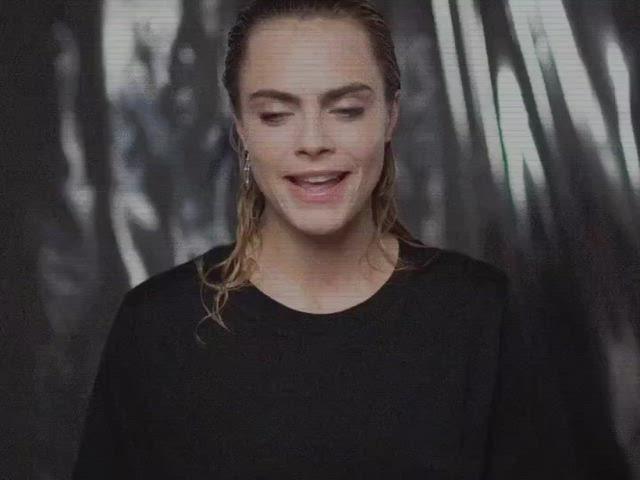cara delevingne hair interview gif