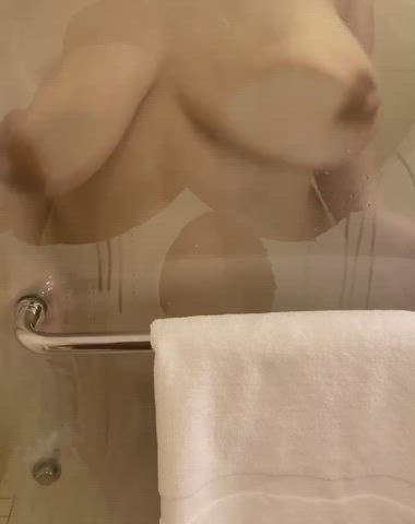 Big Tits Nipple Nipples Shower Tease Teasing Tits Wet White Girl gif