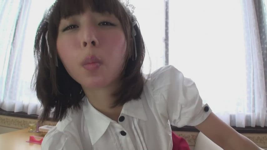 Cum Cum In Mouth Cum Swallow Japanese Maid Swallowing gif