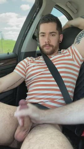 Big Dick Car Handjob gif