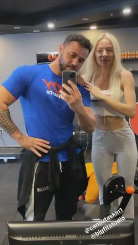 Blonde Gym Turkish gif