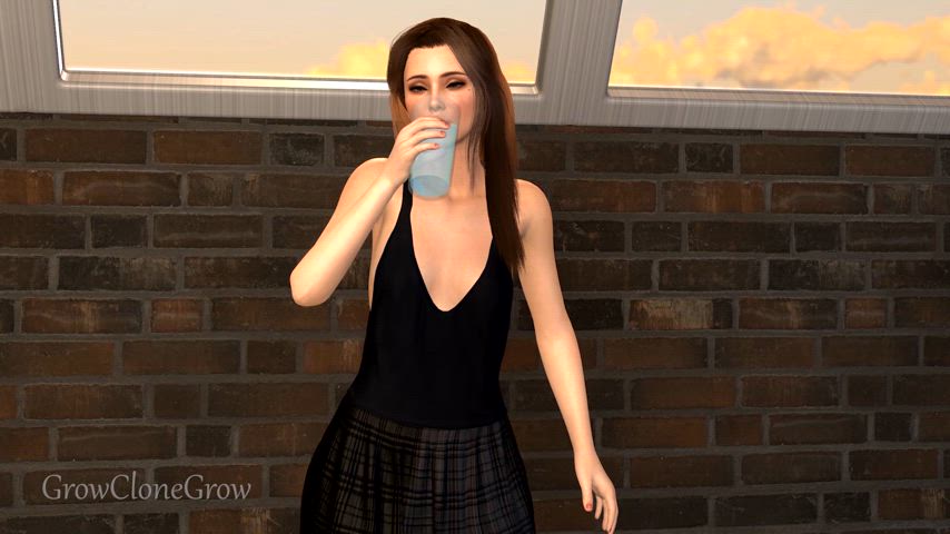 3d animation giantess huge tits gif