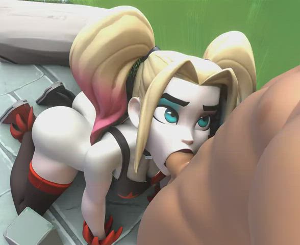 Harley Quin blowjob (xzCrystal3D) [Multiversus, DC]