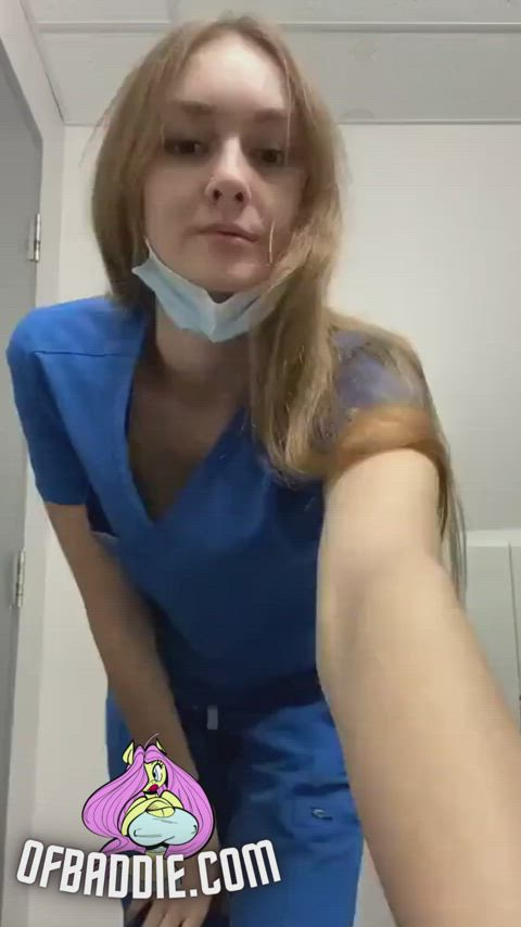 nurse tits horny gif