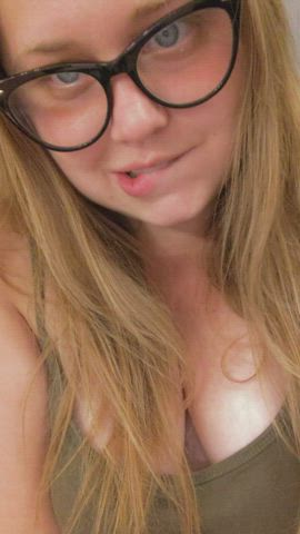 big tits boobs tits girls-with-glasses gif